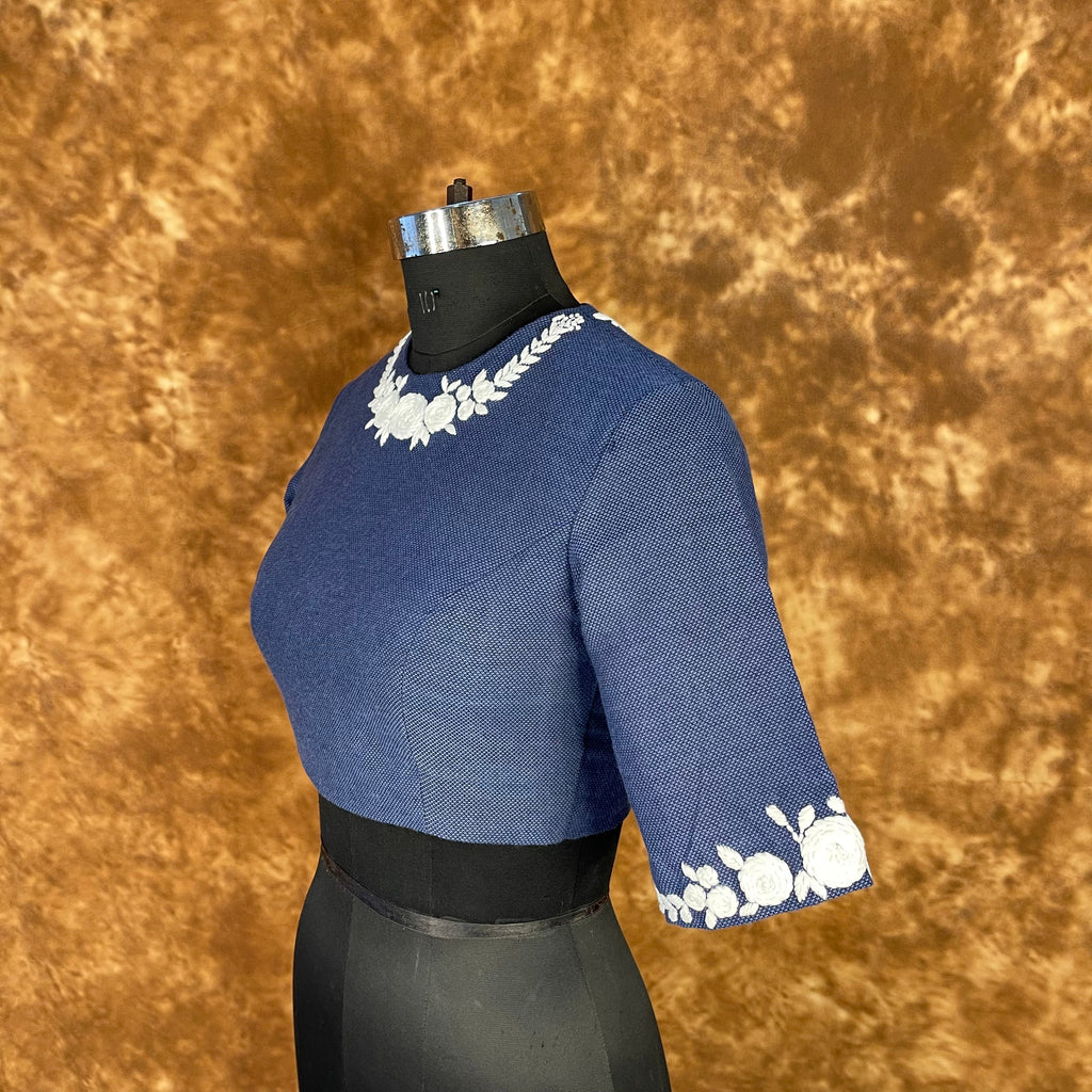 Jardosi Justajoo Blue Coloured Cotton Ready to Wear Blouse - kapda Tailor