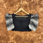 Aurora Black Black Coloured Cotton / Chanderi Ready to Wear Blouse - kapda Tailor