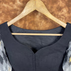 Aurora Black Black Coloured Cotton / Chanderi Ready to Wear Blouse - kapda Tailor