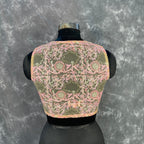 Parchment Pink Pink Coloured Net With Embroidrey Ready to Wear Blouse - kapda Tailor