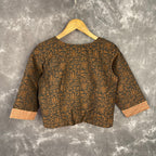 Wood Wish Brown Coloured Cotton Silk Ready to Wear Blouse - kapda Tailor