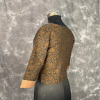 Wood Wish Brown Coloured Cotton Silk Ready to Wear Blouse - kapda Tailor
