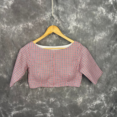 Asymmetric Symmetry Multi Color Coloured Cotton Ready to Wear Blouse - kapda Tailor