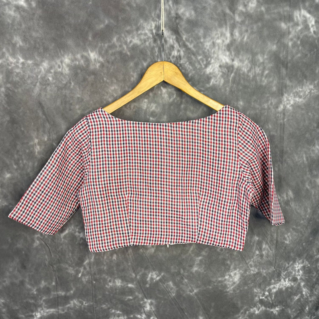 Asymmetric Symmetry Multi Color Coloured Cotton Ready to Wear Blouse - kapda Tailor