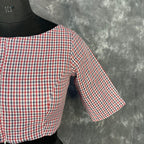 Asymmetric Symmetry Multi Color Coloured Cotton Ready to Wear Blouse - kapda Tailor