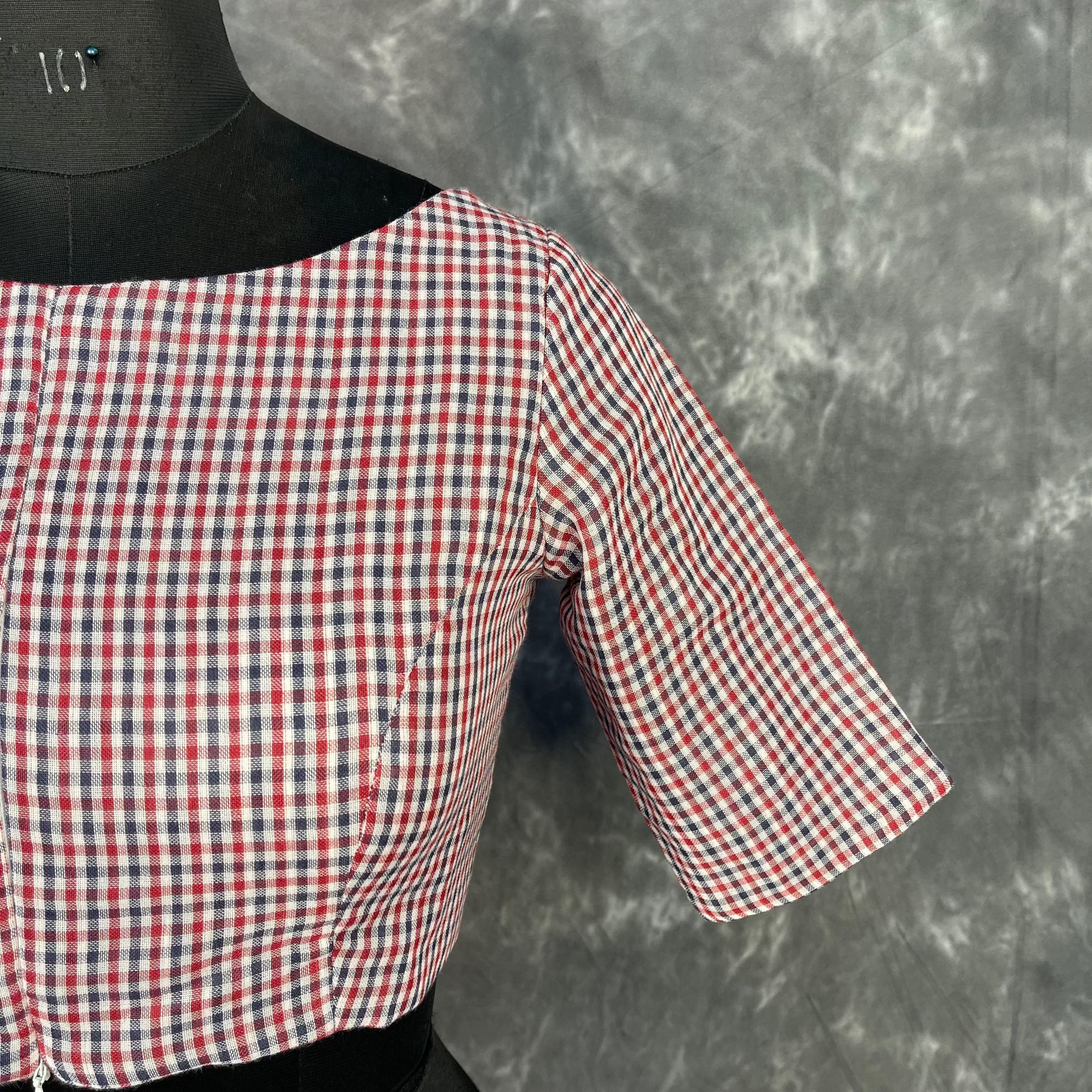 Asymmetric Symmetry Multi Color Coloured Cotton Ready to Wear Blouse - kapda Tailor