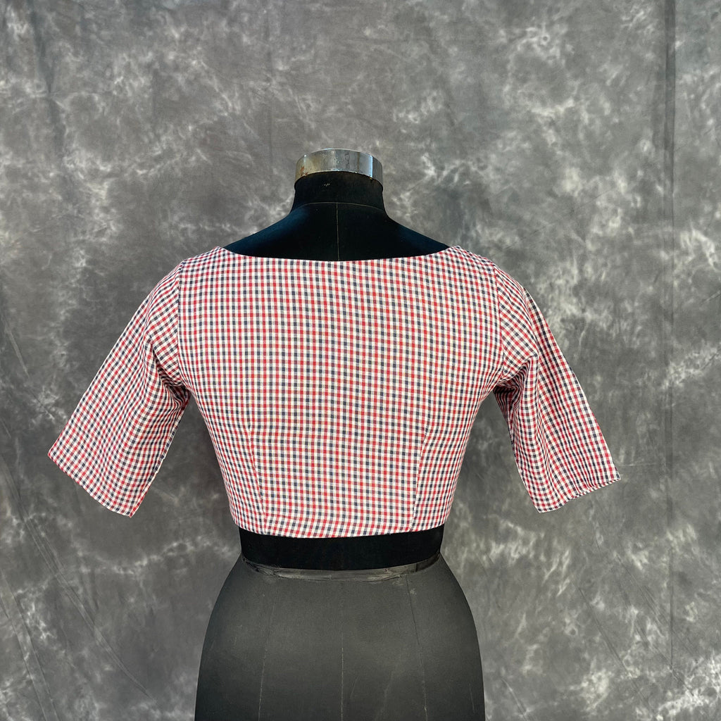 Asymmetric Symmetry Multi Color Coloured Cotton Ready to Wear Blouse - kapda Tailor