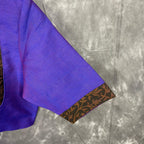 Greeky Blush Purple / Brown Coloured Cotto Silk/Cotton Silk Printed Ready to Wear Blouse - kapda Tailor