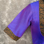 Greeky Blush Purple / Brown Coloured Cotto Silk/Cotton Silk Printed Ready to Wear Blouse - kapda Tailor