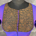 Greeky Blush Purple / Brown Coloured Cotto Silk/Cotton Silk Printed Ready to Wear Blouse - kapda Tailor