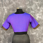 Greeky Blush Purple / Brown Coloured Cotto Silk/Cotton Silk Printed Ready to Wear Blouse - kapda Tailor