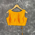 Mangalore Madness Orange Coloured Mangalore Isik/Khan Border Ready to Wear Blouse - kapda Tailor