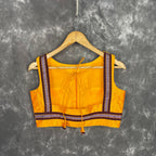 Mangalore Madness Orange Coloured Mangalore Isik/Khan Border Ready to Wear Blouse - kapda Tailor