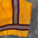 Mangalore Madness Orange Coloured Mangalore Isik/Khan Border Ready to Wear Blouse - kapda Tailor