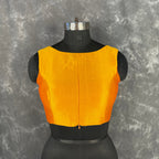 Mangalore Madness Orange Coloured Mangalore Isik/Khan Border Ready to Wear Blouse - kapda Tailor