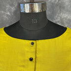 Kachha Nimboo Lemon Yellow Coloured Cotton /Jackard Ready to Wear Blouse - kapda Tailor