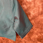 Greesy Fashion Sage Green Coloured Silk Cotton Ready to Wear Blouse - kapda Tailor