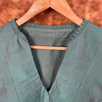 Greesy Fashion Sage Green Coloured Silk Cotton Ready to Wear Blouse - kapda Tailor