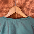 Greesy Fashion Sage Green Coloured Silk Cotton Ready to Wear Blouse - kapda Tailor