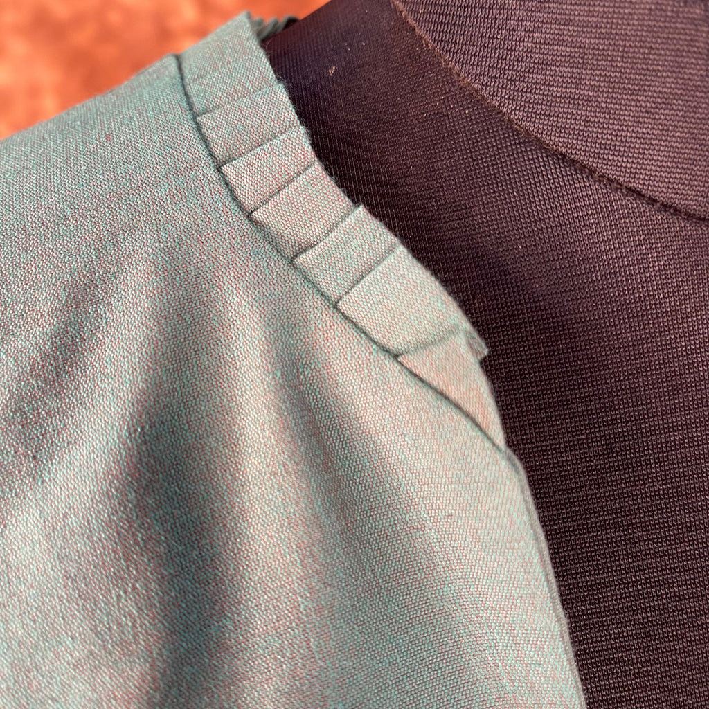 Greesy Fashion Sage Green Coloured Silk Cotton Ready to Wear Blouse - kapda Tailor