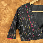 Ikat Riwayaat Black Coloured Ikat Cotton Ready to Wear Blouse - kapda Tailor