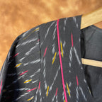 Ikat Riwayaat Black Coloured Ikat Cotton Ready to Wear Blouse - kapda Tailor