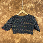 Ikat Riwayaat Black Coloured Ikat Cotton Ready to Wear Blouse - kapda Tailor