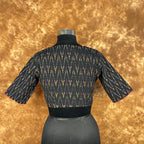 Ikat Riwayaat Black Coloured Ikat Cotton Ready to Wear Blouse - kapda Tailor