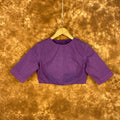 Nebula Fade Purple Coloured Handloom Cotton Ready to Wear Blouse - kapda Tailor