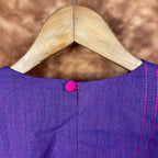 Nebula Fade Purple Coloured Handloom Cotton Ready to Wear Blouse - kapda Tailor