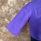 Nebula Fade Purple Coloured Handloom Cotton Ready to Wear Blouse - kapda Tailor