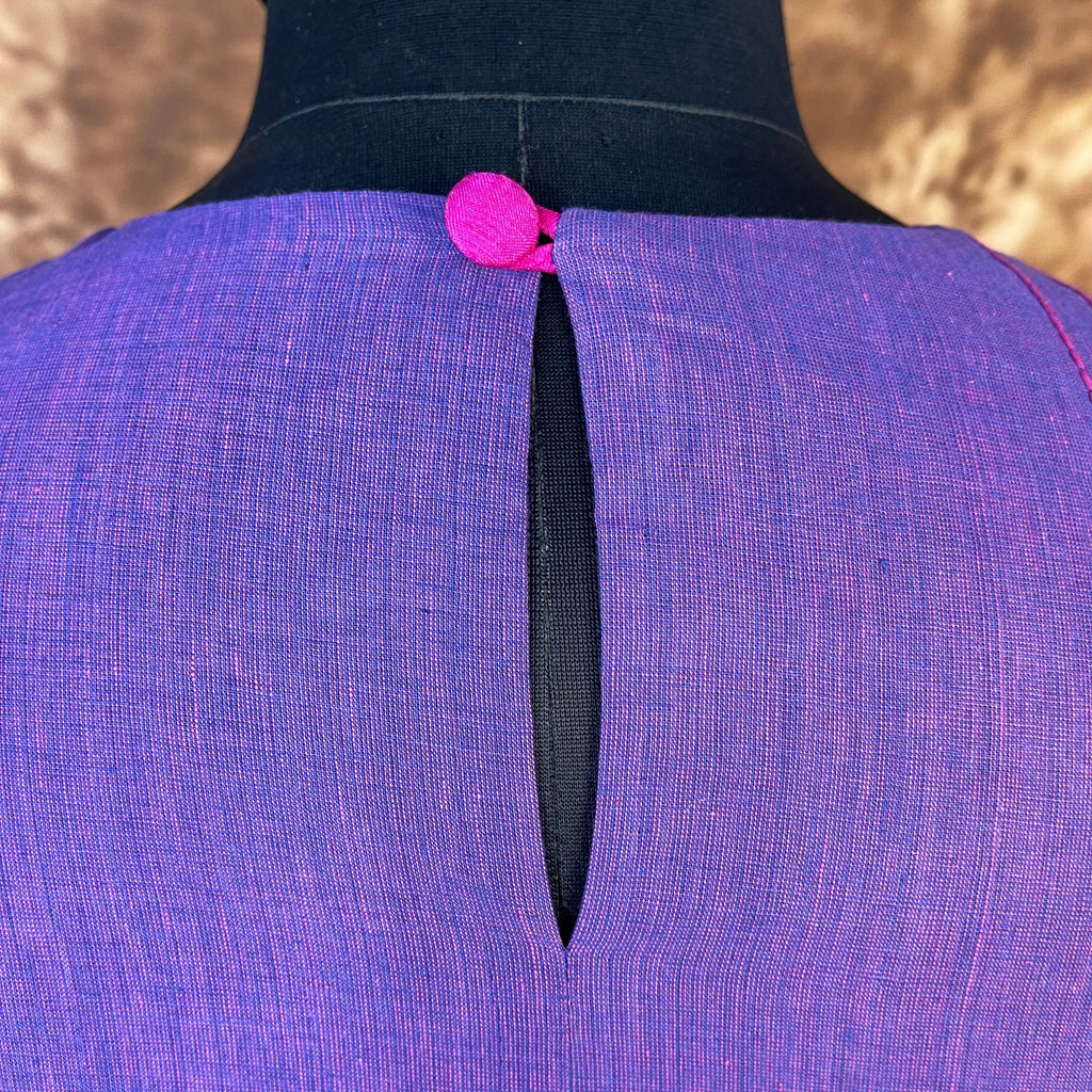 Nebula Fade Purple Coloured Handloom Cotton Ready to Wear Blouse - kapda Tailor