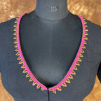 Vivaciously Vibrant Black Coloured Slub Cotton Ready to Wear Blouse - kapda Tailor