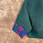 Hari Bhari Zindagi Green Coloured Chanderi Ready to Wear Blouse - kapda Tailor