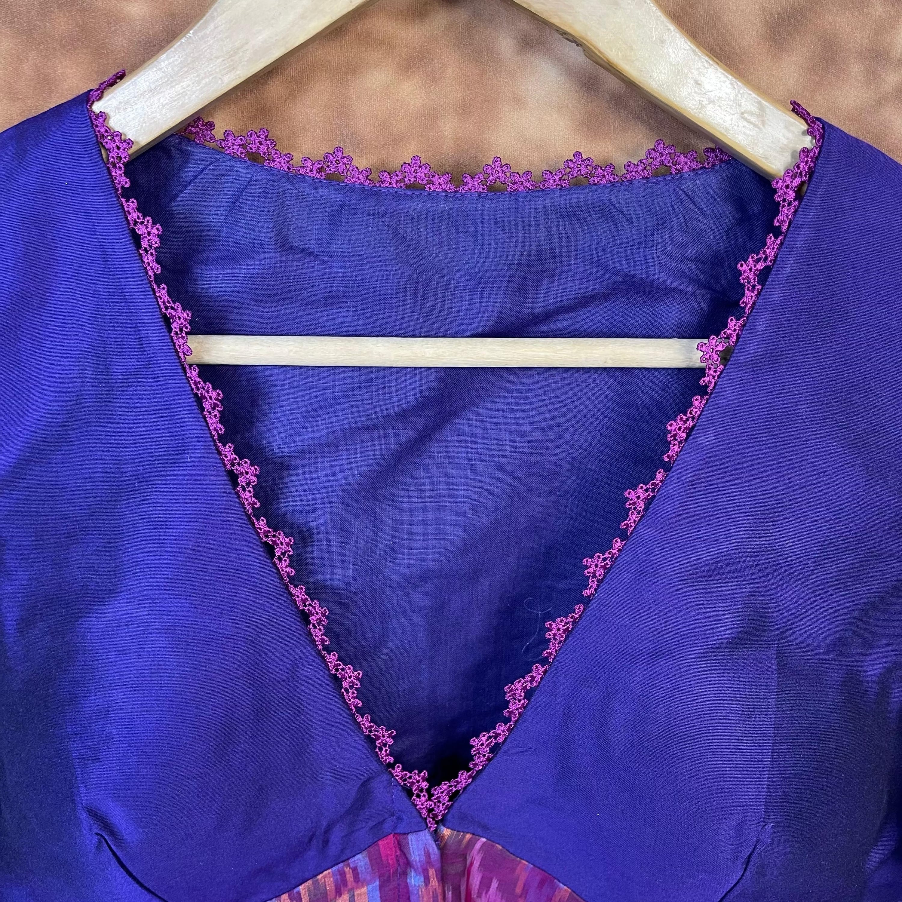 Khwaabon Ka Jharokha Blue Coloured Cotton Silk /Silk Ready to Wear Blouse - kapda Tailor