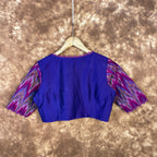 Khwaabon Ka Jharokha Blue Coloured Cotton Silk /Silk Ready to Wear Blouse - kapda Tailor