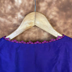 Khwaabon Ka Jharokha Blue Coloured Cotton Silk /Silk Ready to Wear Blouse - kapda Tailor