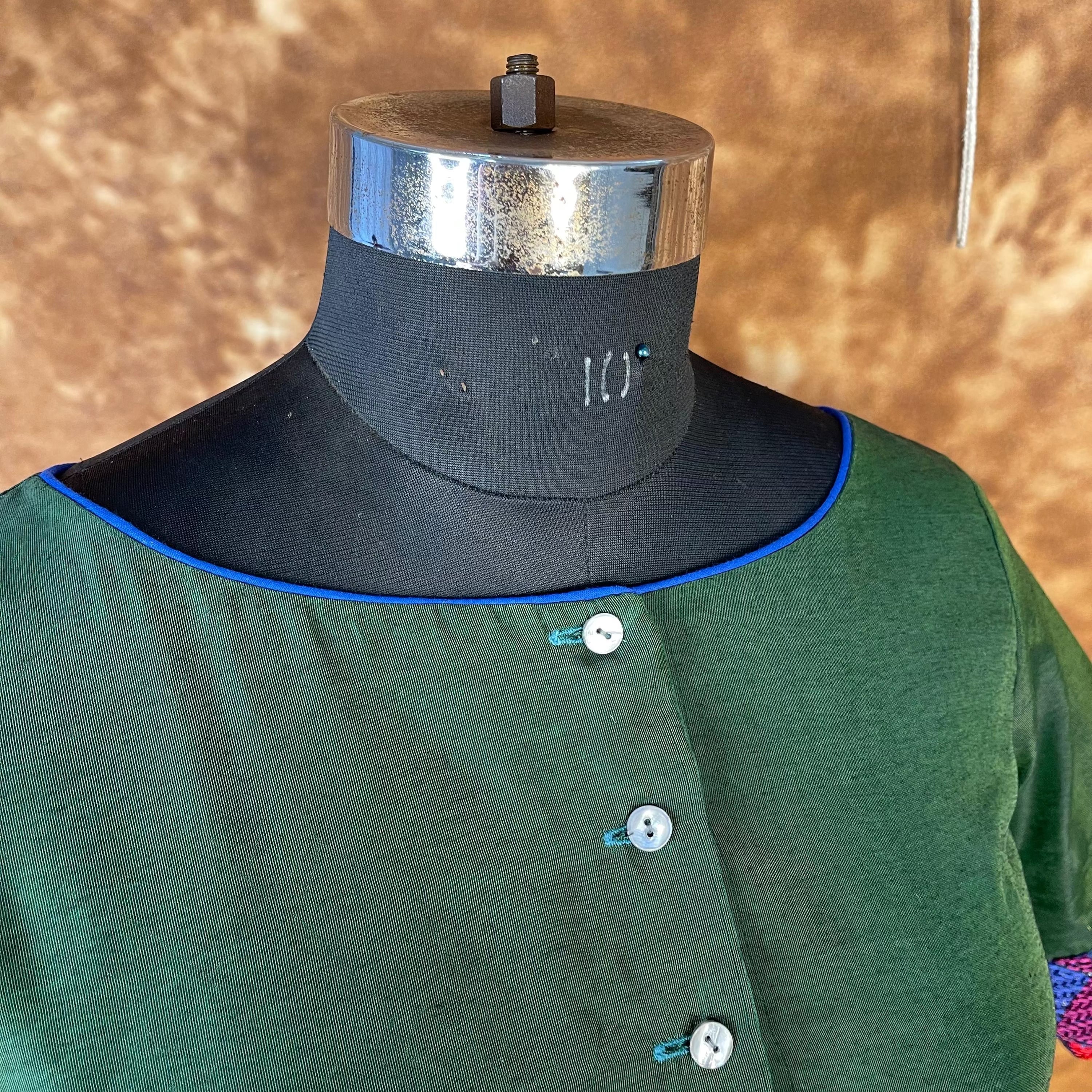 Hari Bhari Zindagi Green Coloured Chanderi Ready to Wear Blouse - kapda Tailor