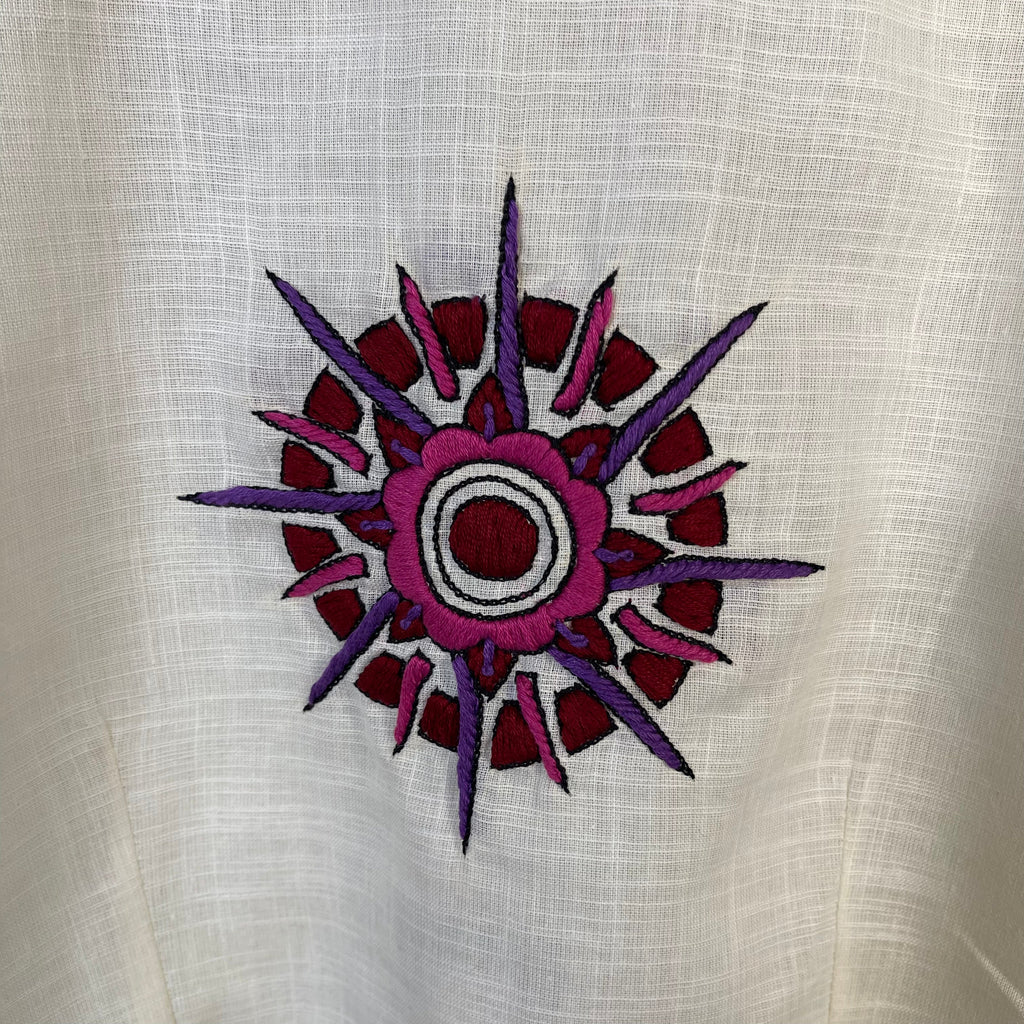 Jumaani Jashn Off White Coloured Slub Cotton Ready to Wear Blouse - kapda Tailor