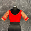 Suhaagan ki Laali Red Coloured Silk /Brocket Ready to Wear Blouse - kapda Tailor