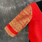 Suhaagan ki Laali Red Coloured Silk /Brocket Ready to Wear Blouse - kapda Tailor