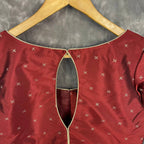 Matargashti Maroon Coloured Silk Ready to Wear Blouse - kapda Tailor