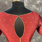 Matargashti Maroon Coloured Silk Ready to Wear Blouse - kapda Tailor