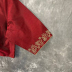 Ehsaas Maroon Coloured Silk Ready to Wear Blouse - kapda Tailor