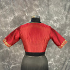 Ehsaas Maroon Coloured Silk Ready to Wear Blouse - kapda Tailor