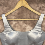 Shades of Stars Silver Coloured Brocket Ready to Wear Blouse - kapda Tailor