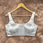 Shades of Stars Silver Coloured Brocket Ready to Wear Blouse - kapda Tailor