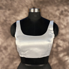 Shades of Stars Silver Coloured Brocket Ready to Wear Blouse - kapda Tailor