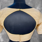 Gleaming Glow Gold Coloured Silk Ready to Wear Blouse - kapda Tailor