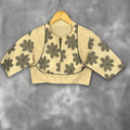 Baadal Ki Chaoon Beige Coloured Cota Cotton/Jute Cotton Ready to Wear Blouse - kapda Tailor